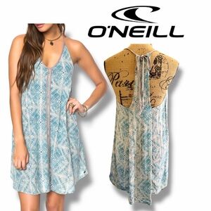 O'Neill Gio Halter Trapeze Dress colorway Tidepool Boho Style Halter Neck L